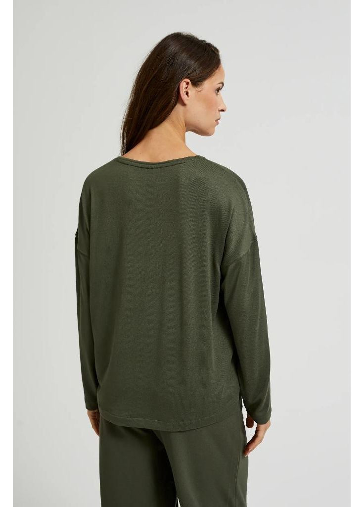 Оливковий зимовий светр Moodo