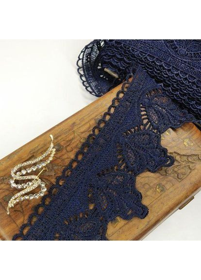 Мереживо макраме 8см (13м) Колір - Синій темний (02-T1169-3) Plus-plus (352749886)