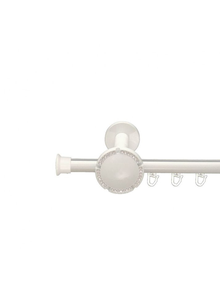 Карниз Дуо металлический однорядный профильная труба Арктис 19 мм 240 см (00-00009596) ORVIT (300284526)