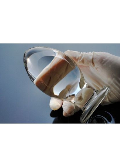 Анальна пробка 6,8 см велика скляна LYNX Kirov для фістингу Lovetoy (303895568)