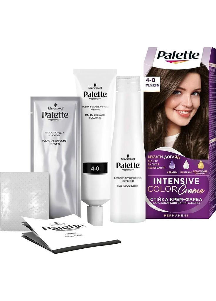 Краска для волос N-3 Каштановый, 110 мл Palette 2031497 (366578661)