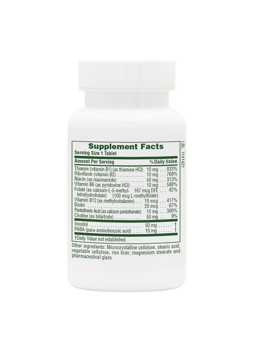 Вітаміни та мінерали B-Complex with Rice Bran, 90 таблеток Natures Plus (294926508)