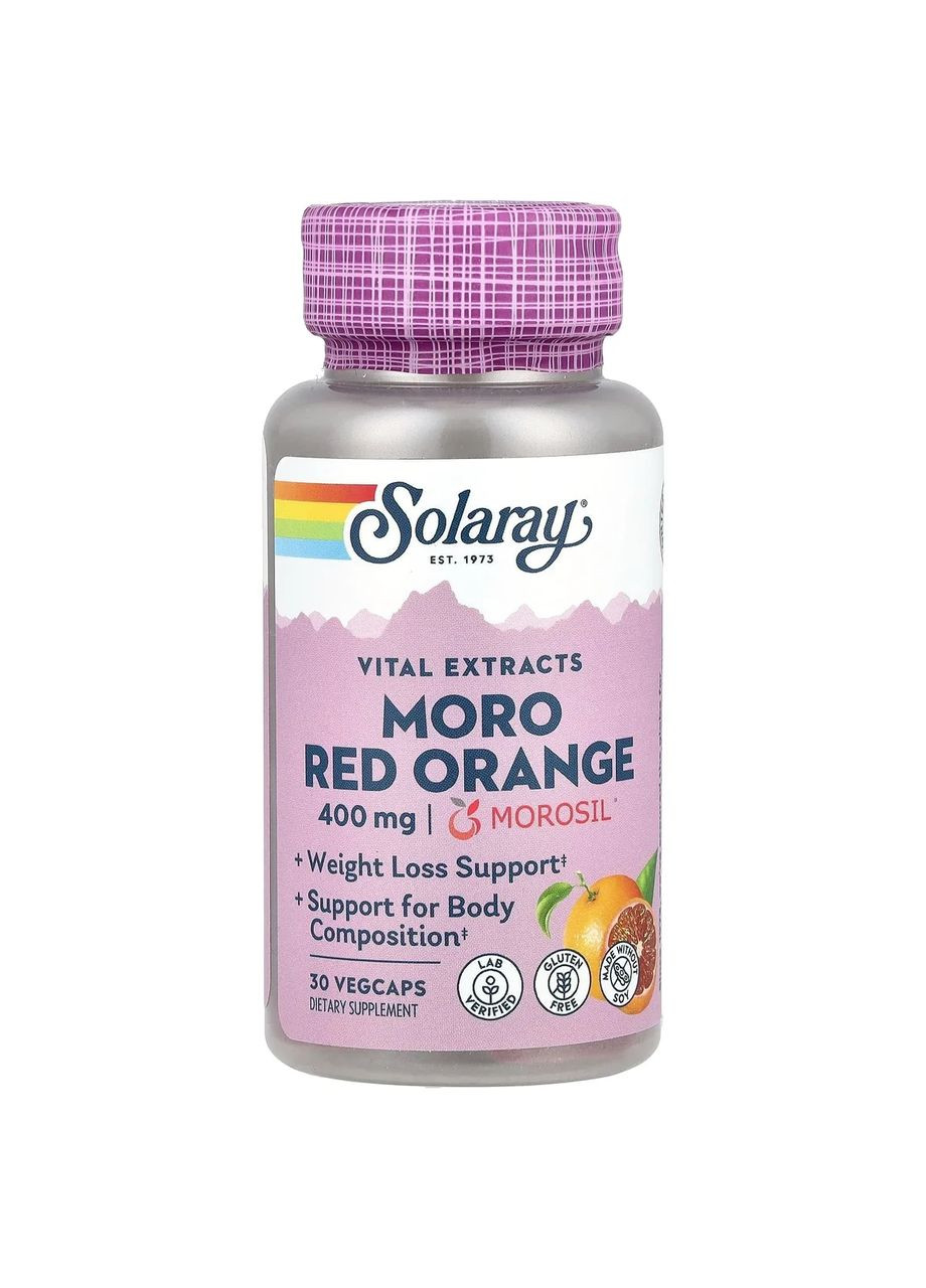 Червоний апельсин Моро Moro Red Orange 400 мг, 30 капсул Solaray (366961314)
