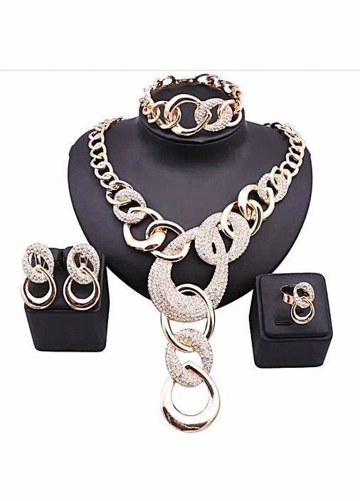 Крупная акцентная вечерняя бижутерия Каскадные цепи No Brand (342116478)