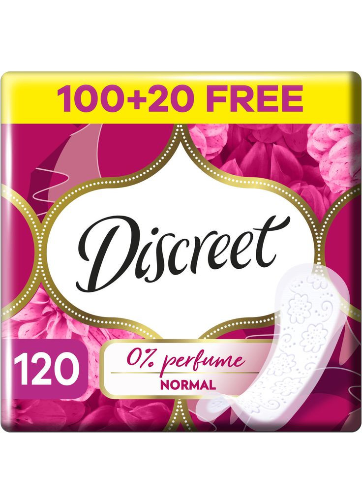 Щоденні прокладки Normal Без запаху 120 шт. (8700216234269) Discreet (315346570)