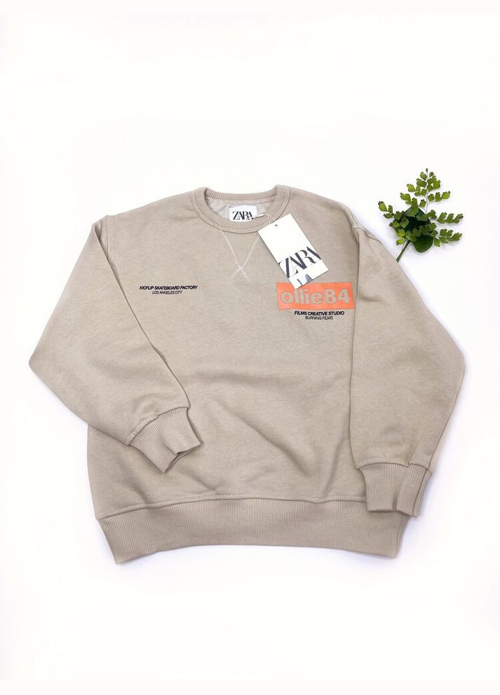 Zara кофта світшот 122 см бежевий артикул л791 бежевий