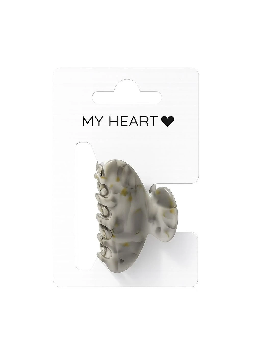 Міні крабик для волосся "Срібний мармур" Silver Marble My Heart (388695103)