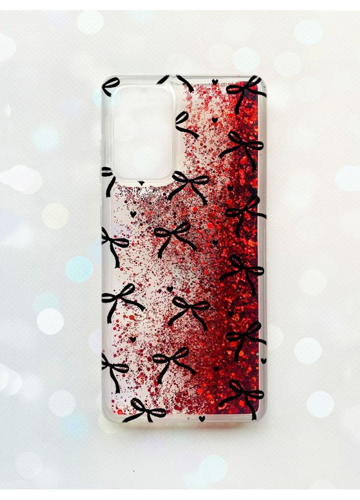 Чехол с плавающими красными блестками на Samsung Galaxy A52 (A525) Бантики (принт 405) Creative (355395300)