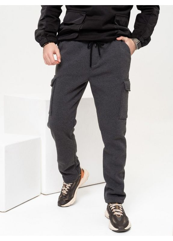 Темно-серые спортивные демисезонные брюки ISSA PLUS