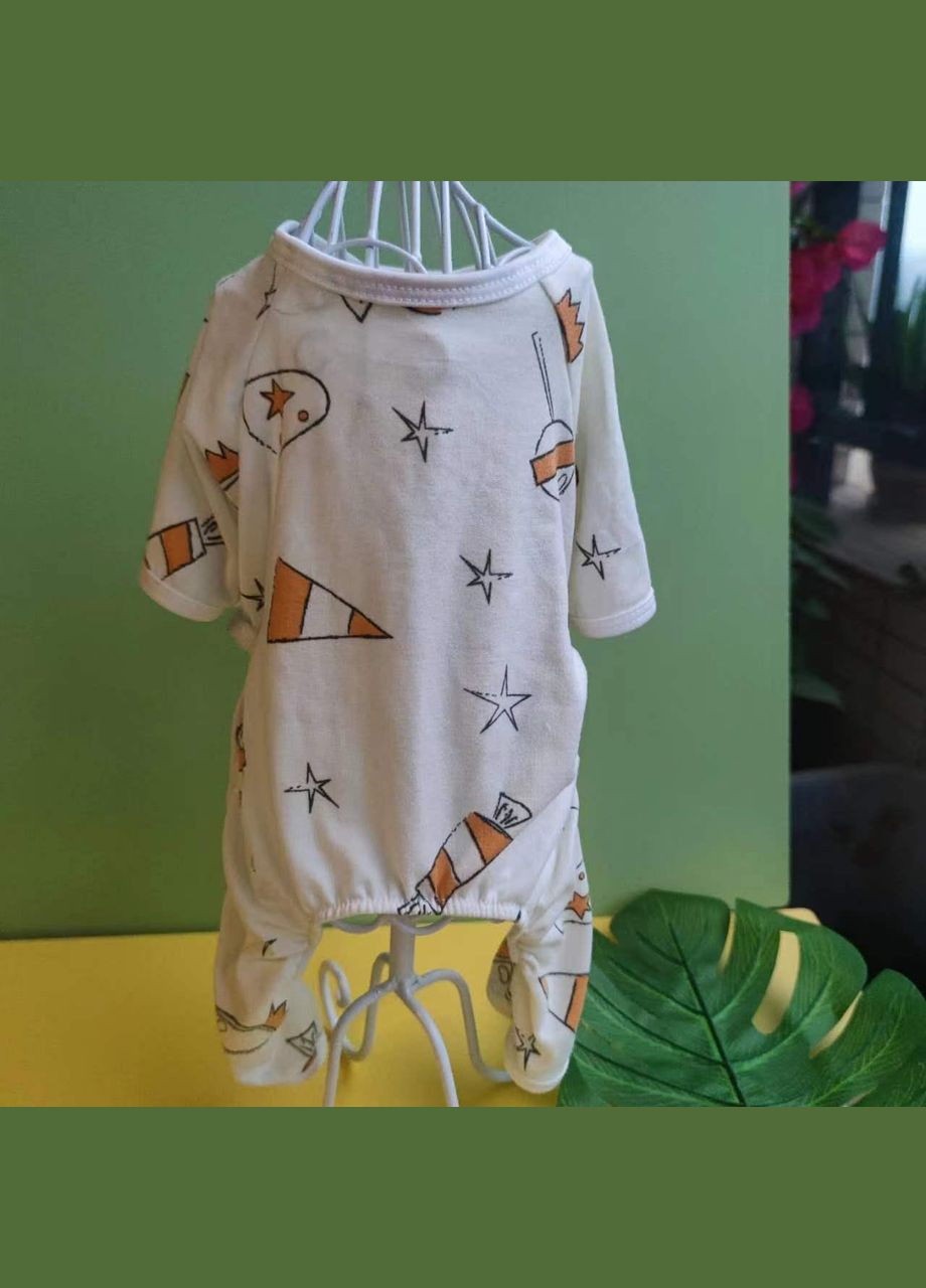 Пижама для собак Pet Style "Lucky" Белая XS No Brand (327089843)