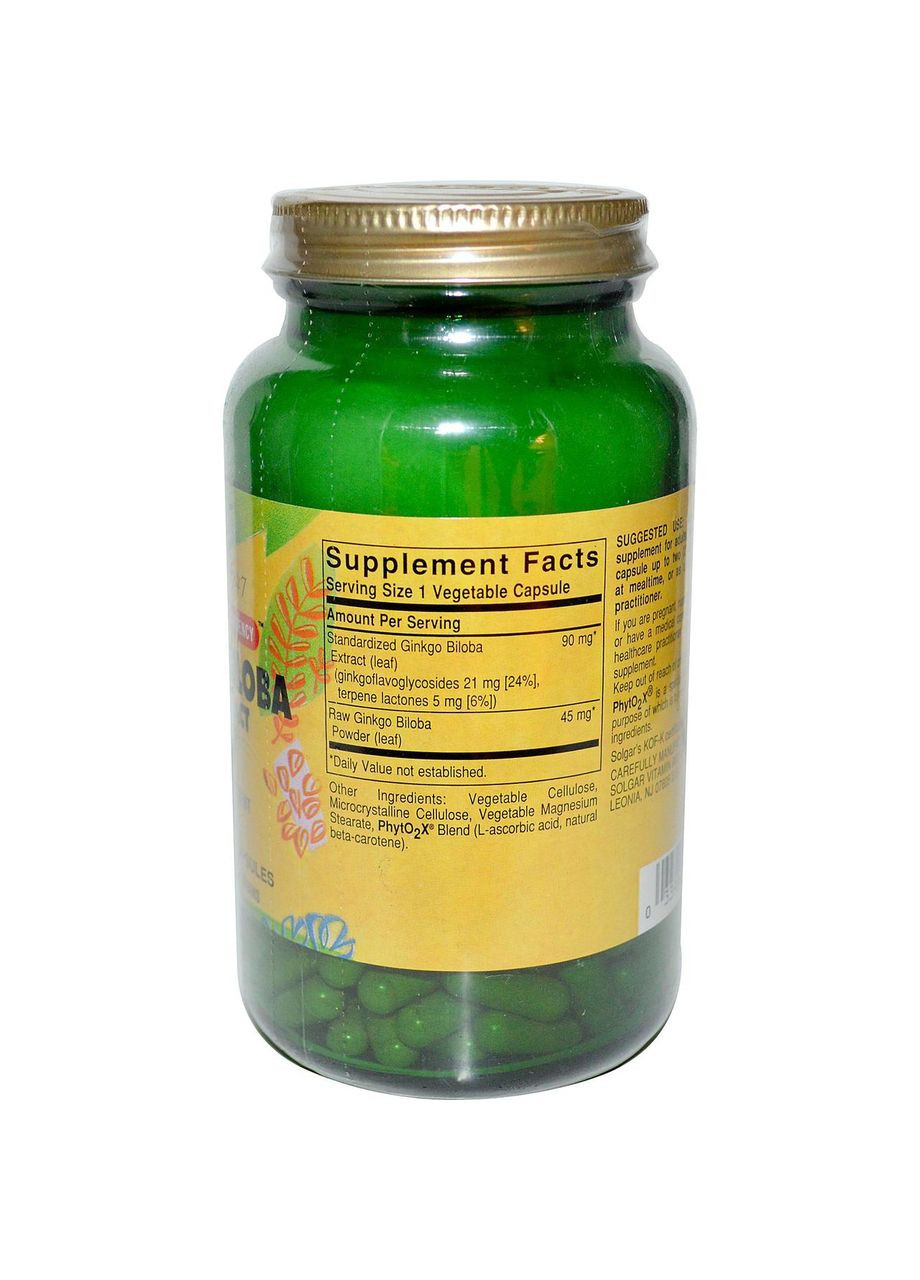 Гінкго Білоба,, 180 капсул Solgar (364312408)