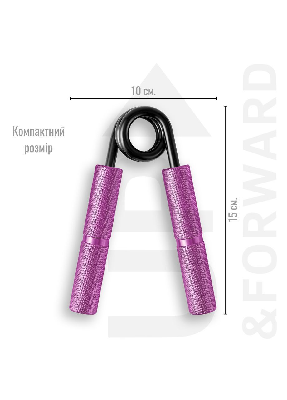 Еспандер кистьовий +2X PVC накладки 130 кг Фіолетовий (2240996109) Up & Forward (366890918)