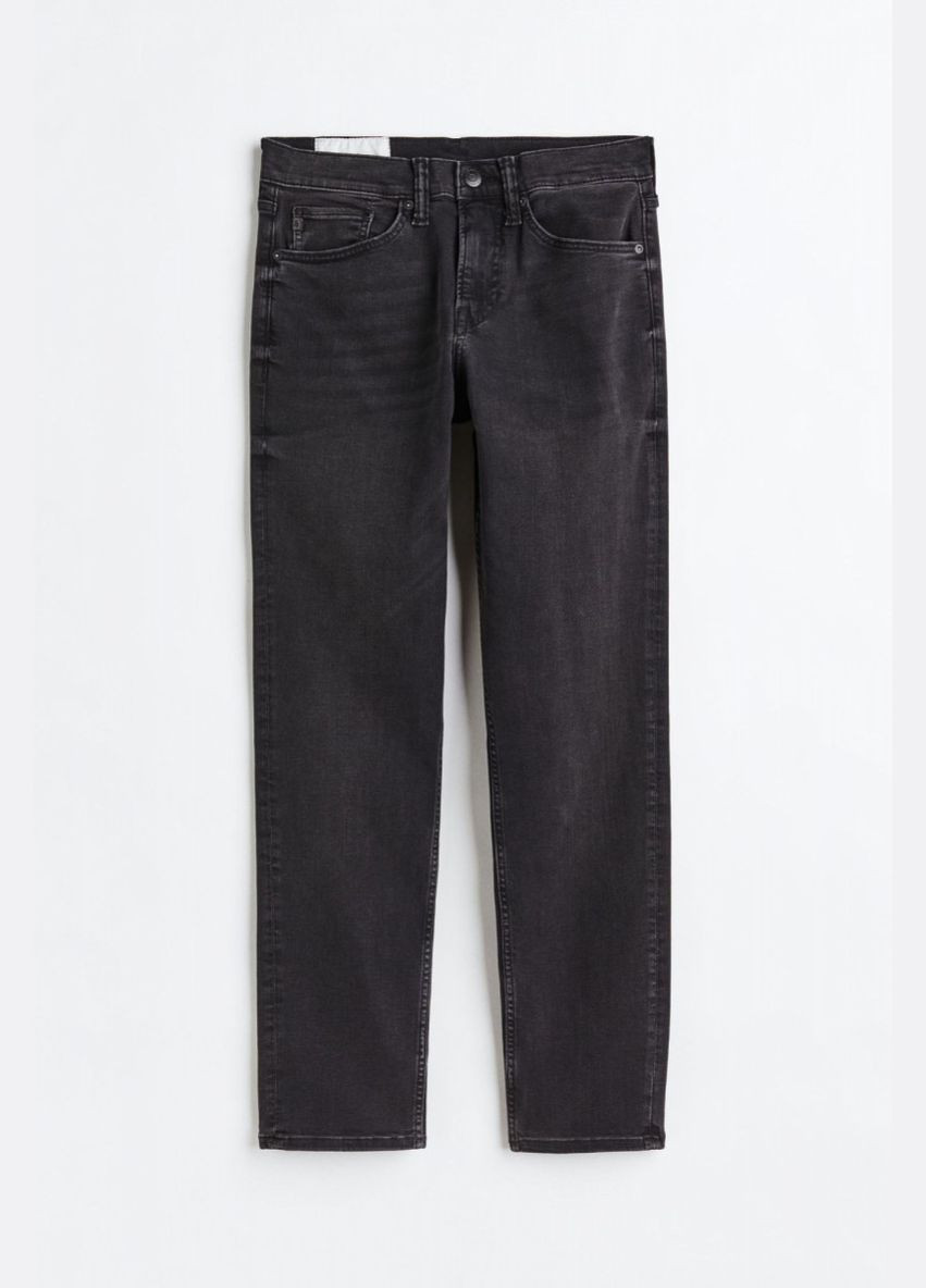 Темно-серые демисезонные джинси злегка завужені 1008110019 Black H&M