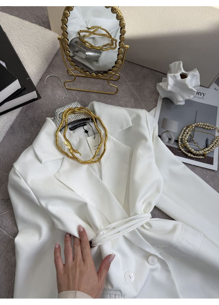 Молочный женский пиджак женский однотонный Style Point однотонный - всесезон