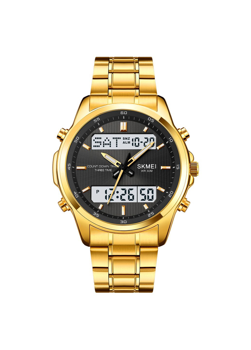 2049GDWT Gold-White SALE кварцевый сasual Skmei (324214576)