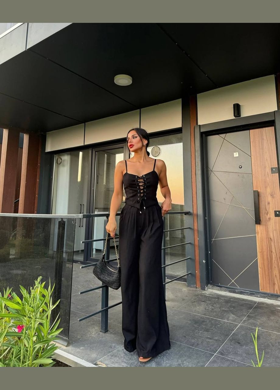 Женский летний легкий костюм жатка Україна (332621102)