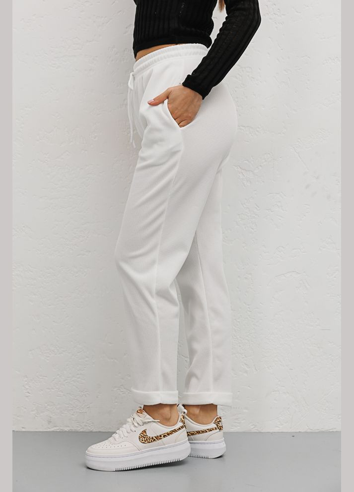 Жіночі трикотажні штани молочного кольору Arjen (289787514)
