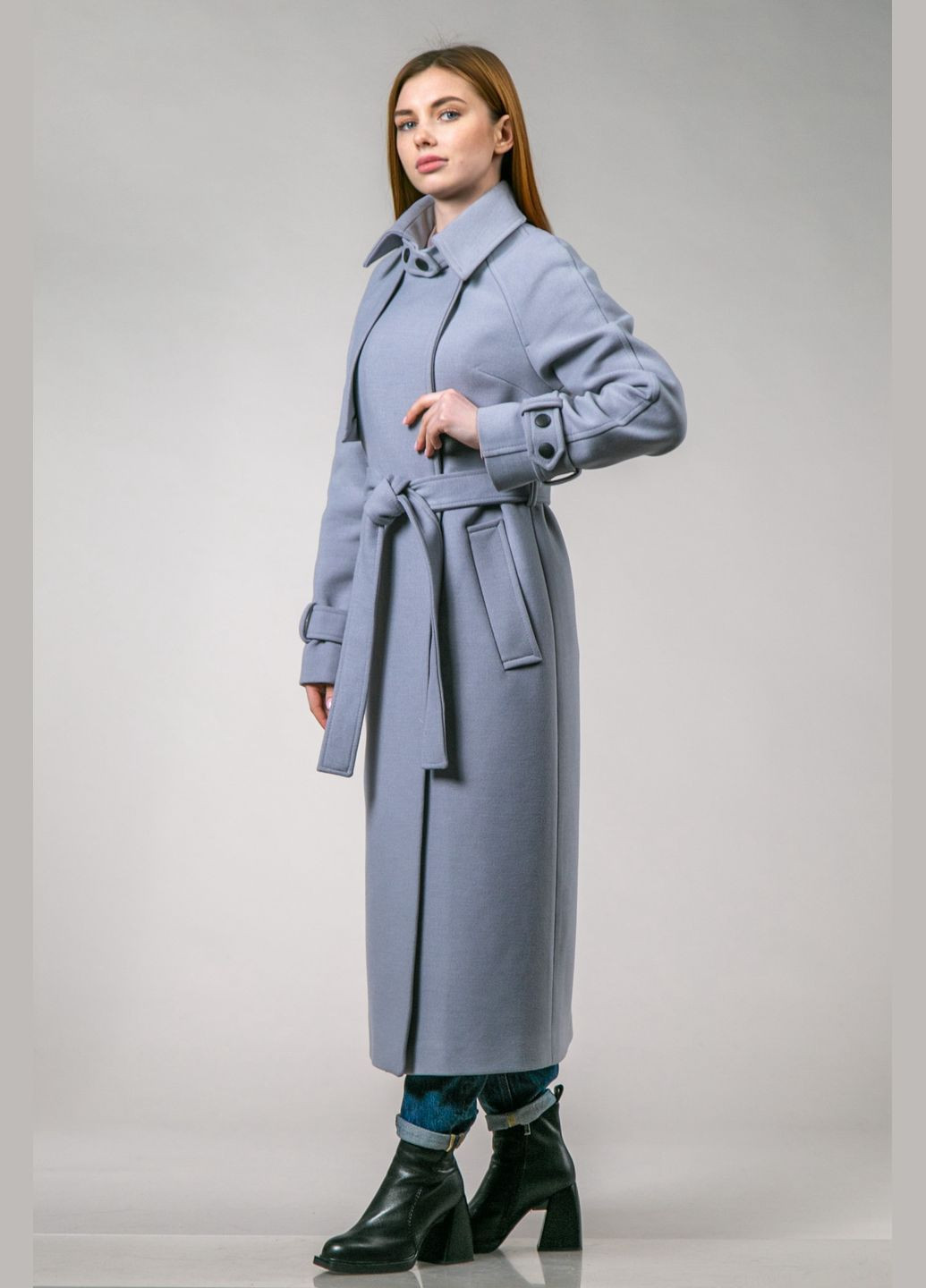 Светло-серое демисезонное Пальто демисезонное CHICLY