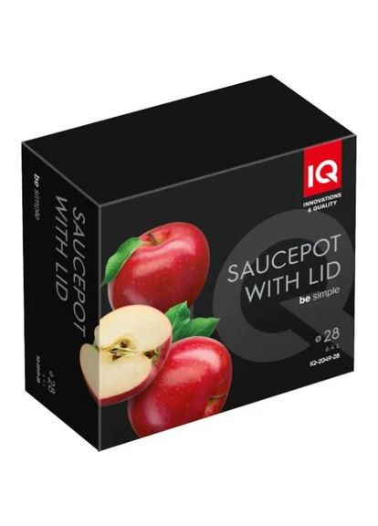 Каструля Be Simple 6.4 л Black (-2049-28) IQ (335879174)