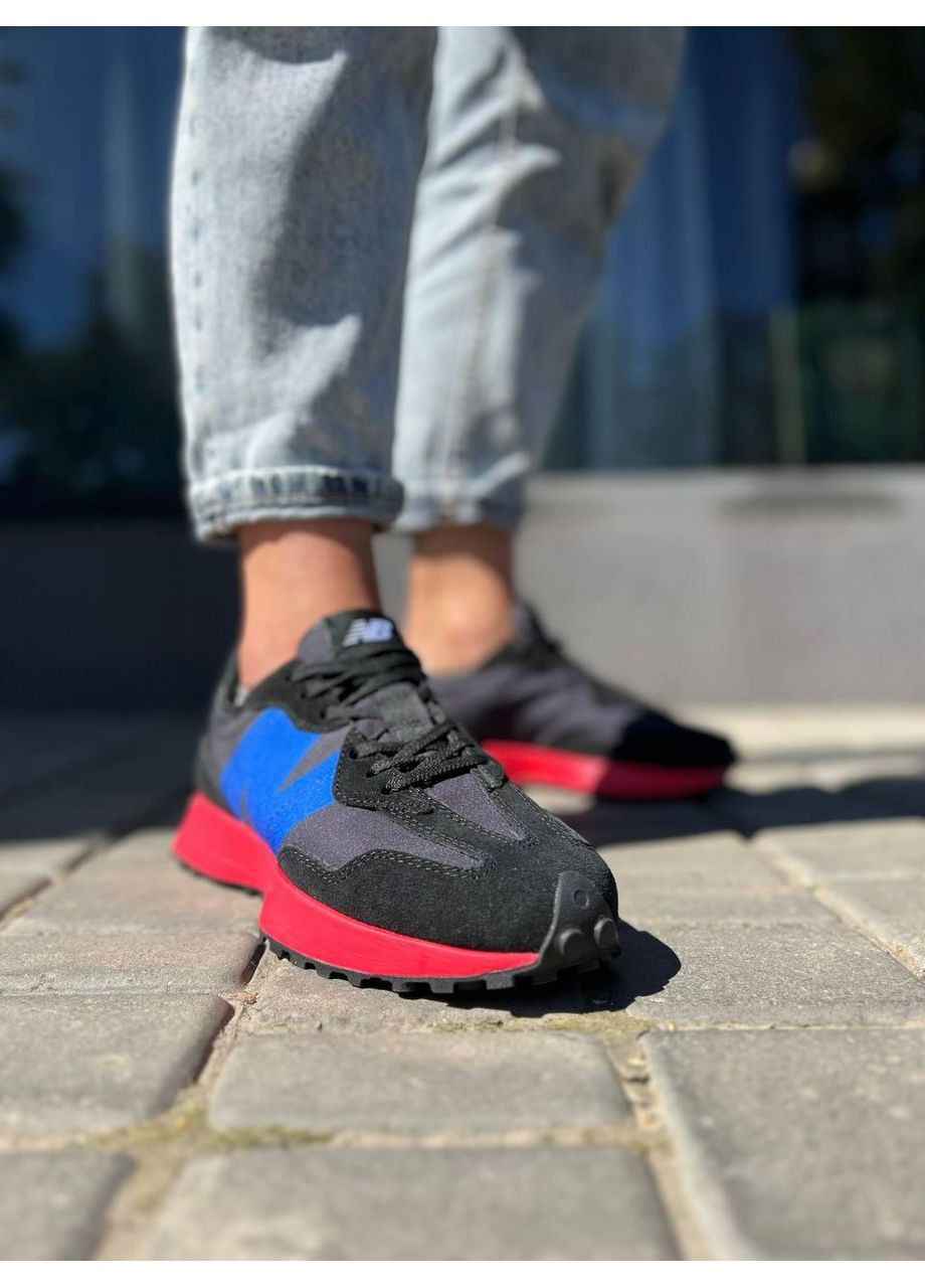 КРОСІВКИ ЖІНОЧІ NEW BALANCE 327 BLACK RED BLUE НЬЮ БЕЛАНС 327 No Brand чорні демісезони (368884003)