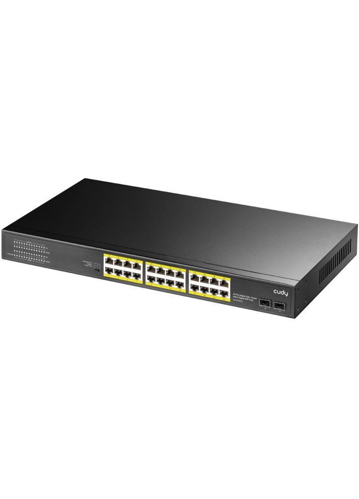 Комутатор GS1028PS2, 24-Gigabit PoE+ Switch with 4 Uplink Gig Ports and 2 Gig SFP Slots 300W Cudy (365748828)