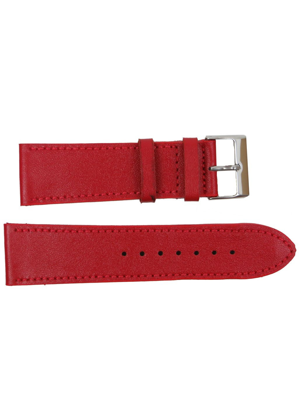 Жіночий ремінець для годинника зі шкіри Ш24 мм червоний Mykhail Ikhtyar (360893421)