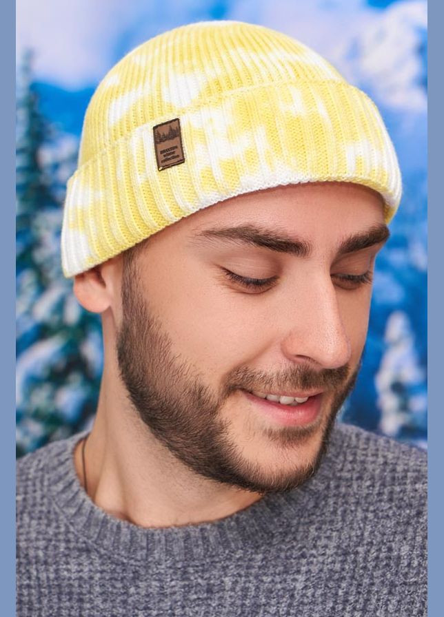 Коротка чоловіча шапка у забарвленні тай-дай Braxton (324219012)