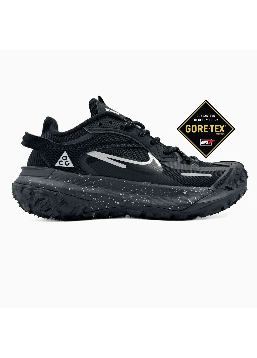 Черные демисезонные кроссовки мужские nike acg mountain fly black найк асж маунс флай No Brand