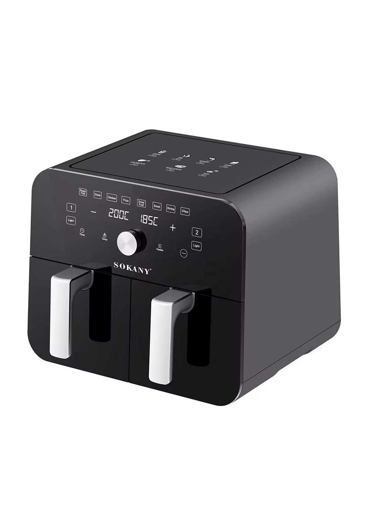 Аерогриль-фритюрниця SK10008 на 10 л сенсорно-механічна, чорний Sokany (328440633)