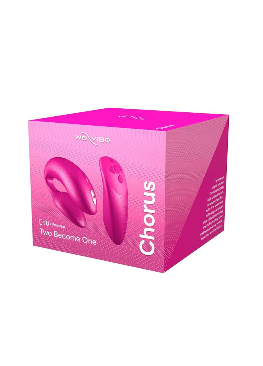 Смарт-вибратор для пар Chorus Cosmic Pink, сенсорное управление вибрациями сжатием пульта We-Vibe (303906063)