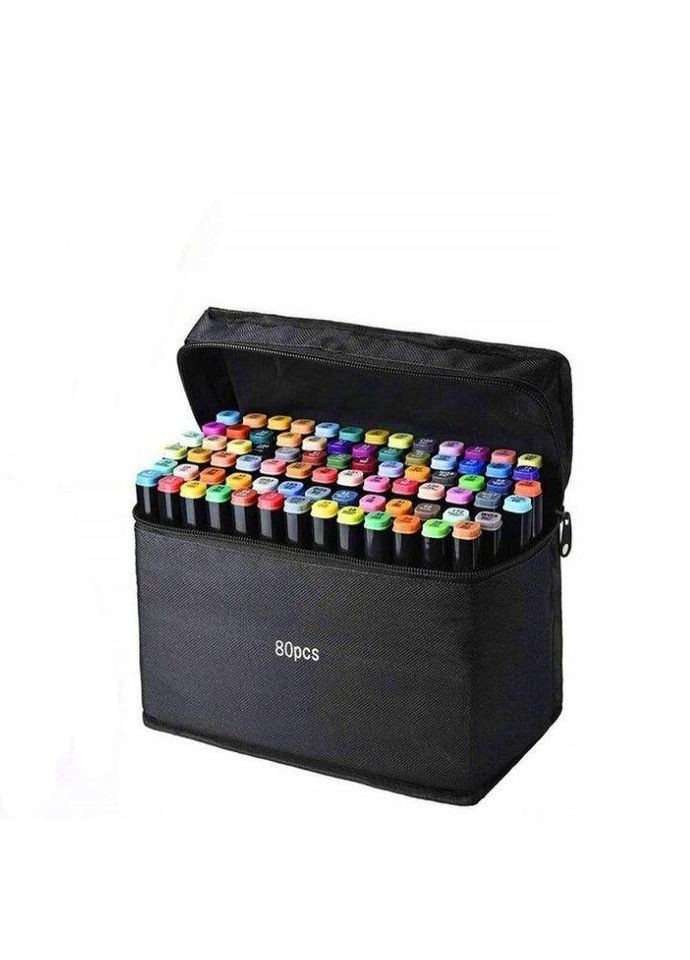 Набір маркерів 80 кольорів для малювання скетчингу Фломастери двосторонні No Brand (282627314)