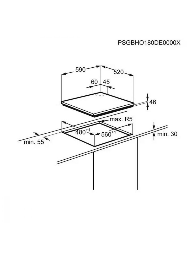 Варочная поверхность газовая KGG643753K Electrolux (314932596)