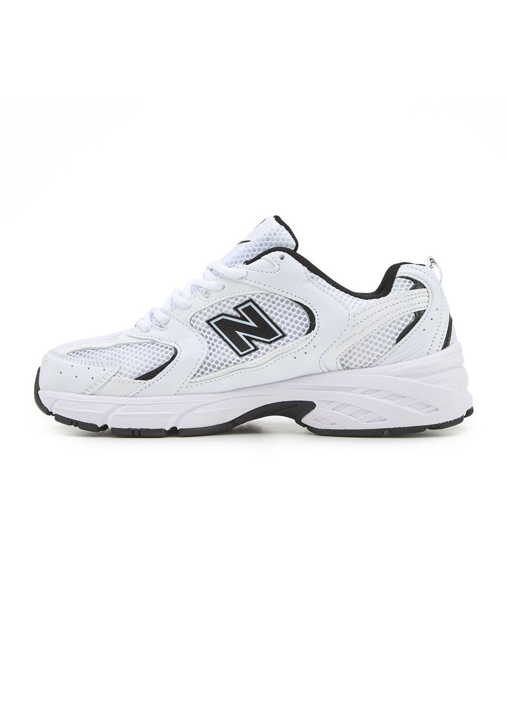 Черные демисезонные кроссовки мужские new balance 530 white black logo v2 нью беланс 530 No Brand