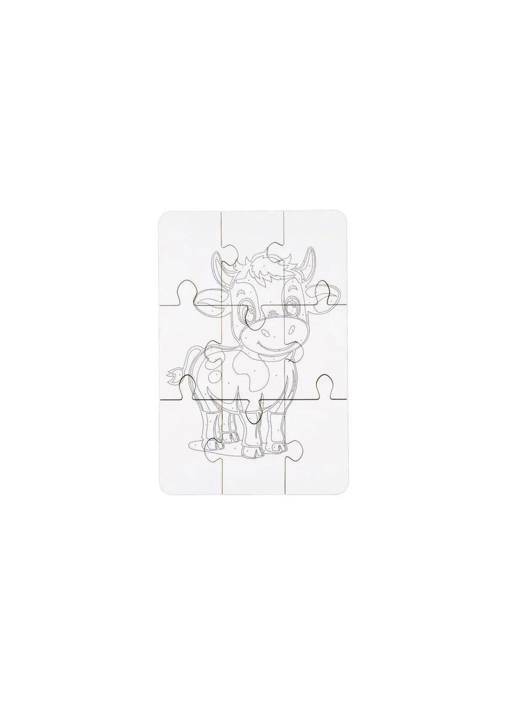 Деревяний пазл-розмальовка "Корівка" 22936 PuzzleOK (329893779)