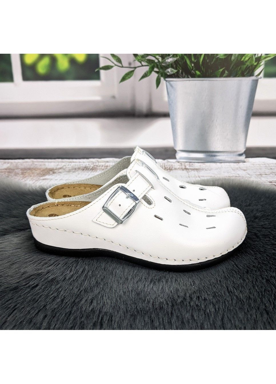 Сабо жіночі шкіряні закриті шльопанці Inblu (335206310)