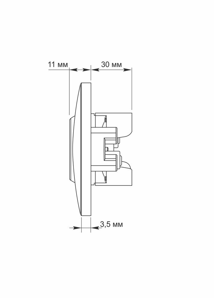 Двойная розетка с повышенной огнеупорностью BINERA VF-BNSK2-BG черный графит Videx (333338472)