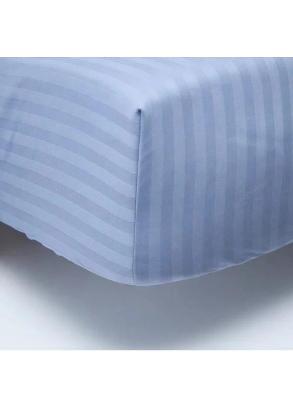 Простирадло на резинці Satin Stripe 200х220х20 см (MS-850005859) Moon&Star Soft Blue (386591238)