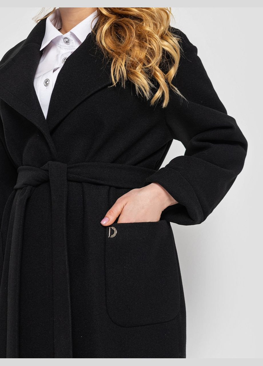 Черное демисезонное Пальто Алсу 56 Черный 0325 Vlavi