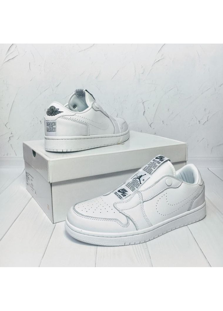 Білі Осінні кросівки чоловічі nike air jordan 1 low slip white av3918-100 найк аір джордан No Brand