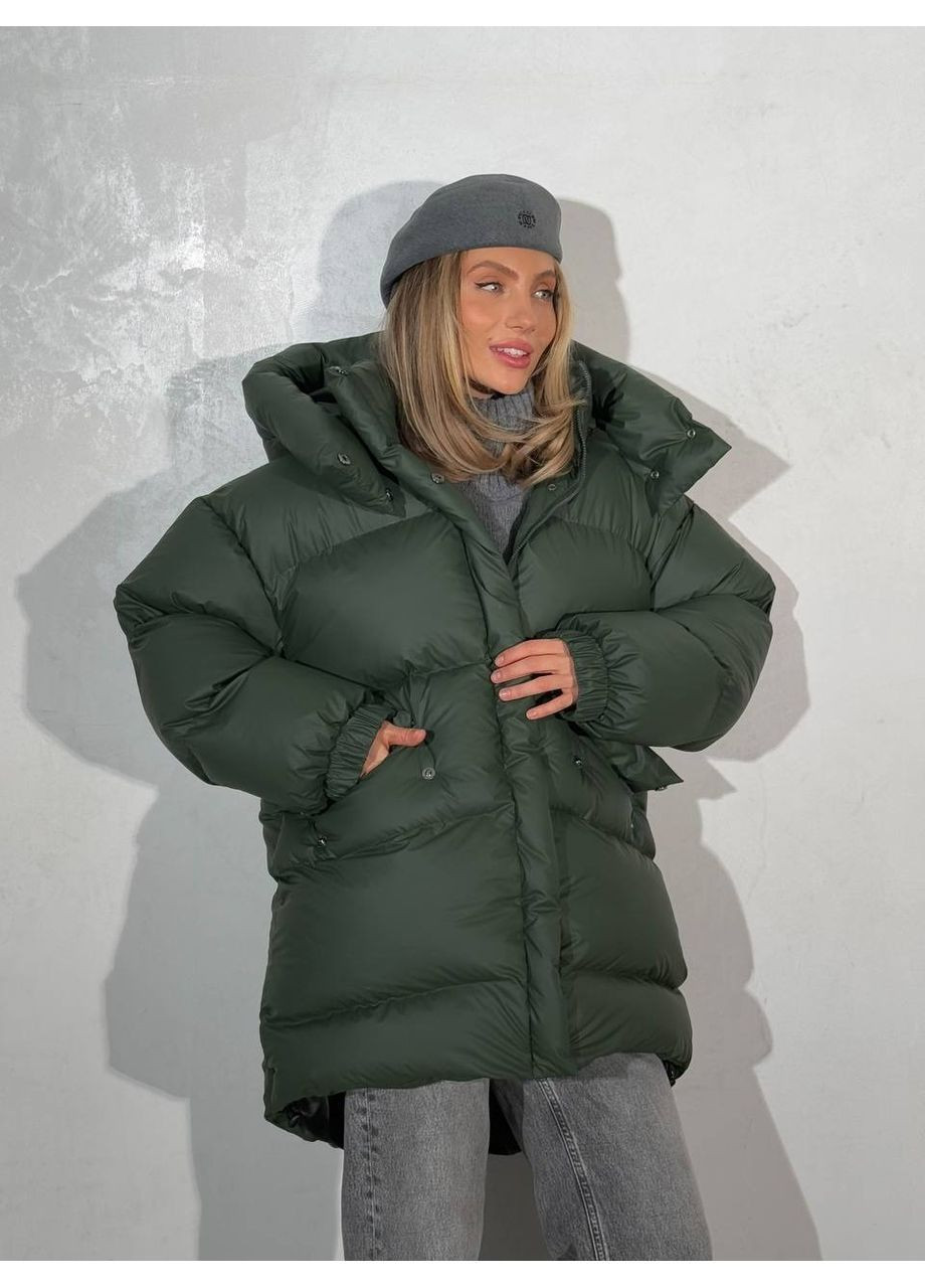Оливковый зимний Пуховик milirud