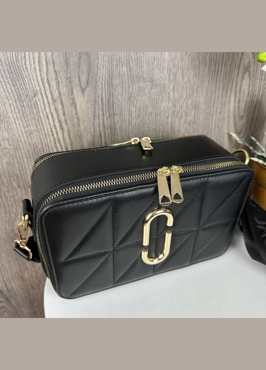 Женская стеганая сумочка клатч в стиле Mars Черный с золотом Jacobs (362475489)