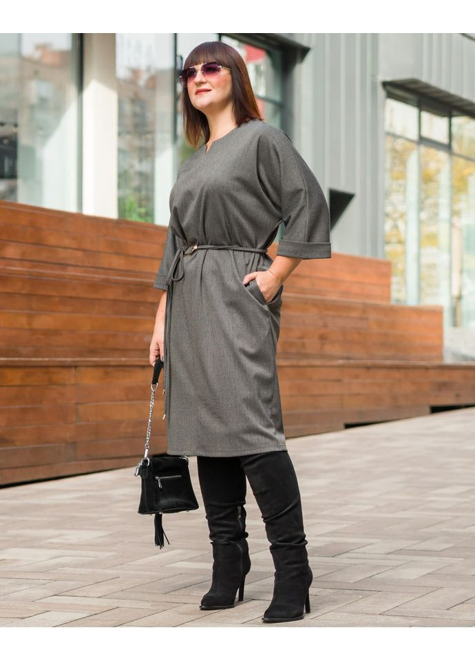 Сіра плаття 145860 Alenka Plus