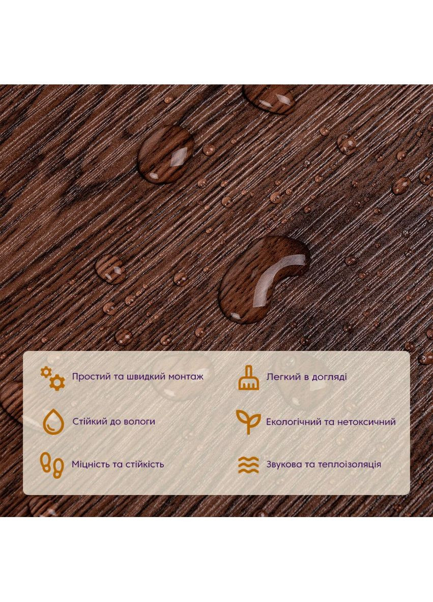 Самоклеющаяся виниловая плитка 152.4х914.4х1.5мм Венге, цена за 1 шт. (СВП-011) Матовая SW-00001130 Sticker Wall (354662487)