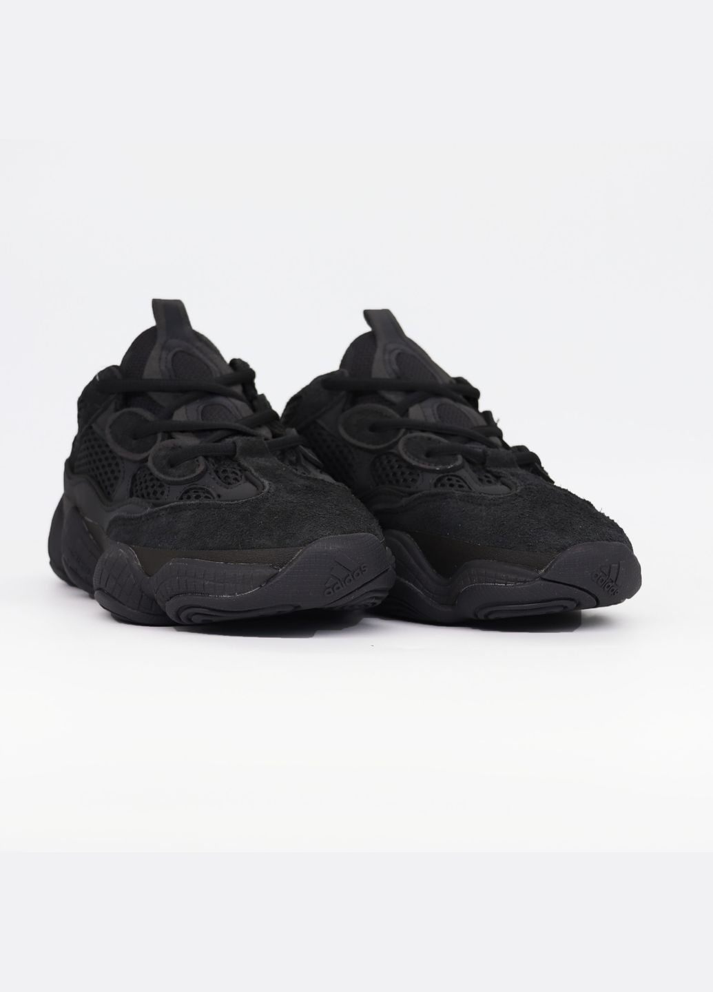 Кроссовки женские и мужские Adidas Yeezy 500 black | Адидас Изи буст 500 черные No Brand чёрные демисезоны (307397763)