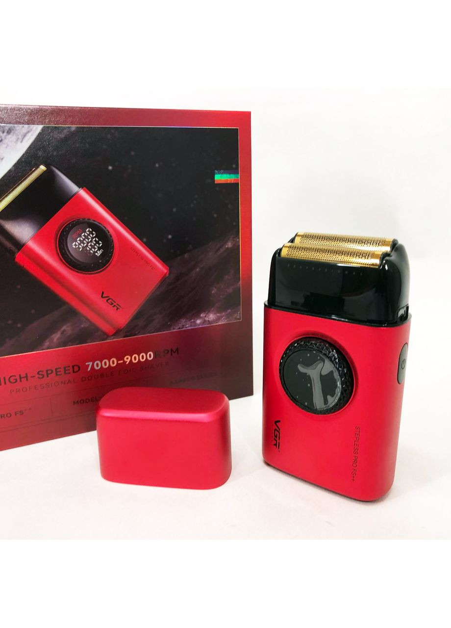 Електробритва V-377 RED шейвер, Електрична акумуляторна бритва для гоління, шейвер чоловічий VGR (361667712)