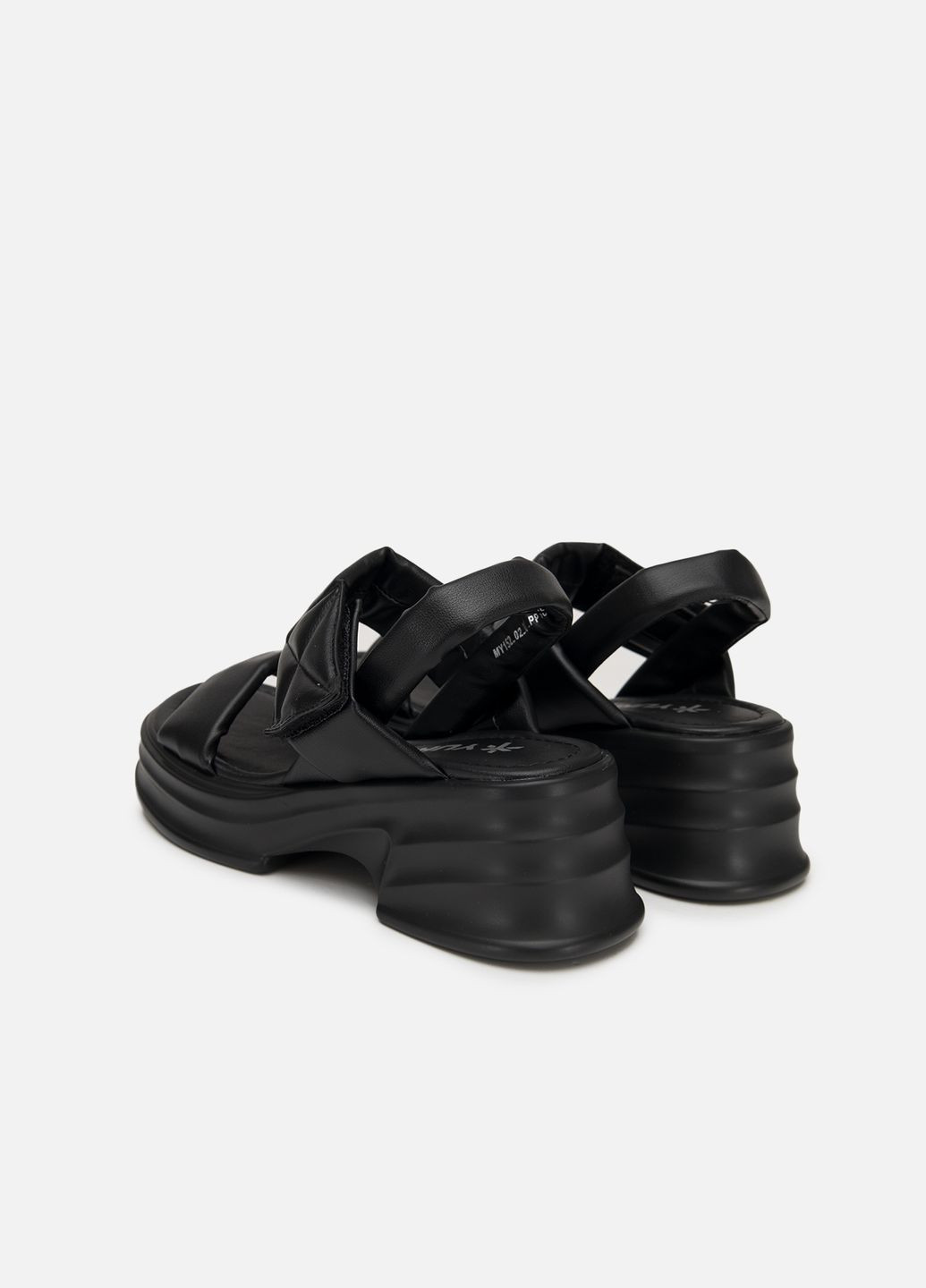 Черные женские босоножки на каблуке цвет черный цб-00232950 Yuki