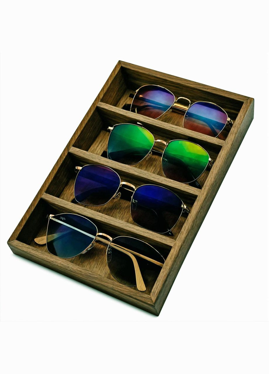 Органайзер для окулярів з дерева Іджеван 4 мускат (ОЧК-405707) No Brand (328081098)