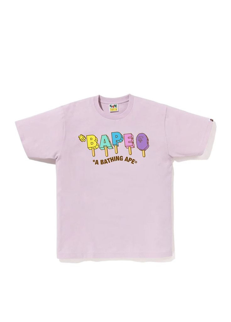 Футболка розовая Bape A Bathing Ape Popsicle Ice Cream Purple Tee Womens - (356677678)