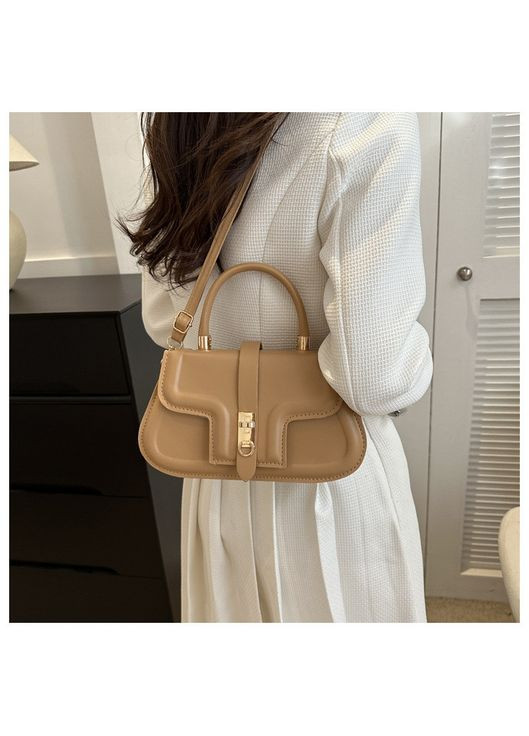 Жіноча сумка 8404 крос-боді бежева на ремінці No Brand (306709424)