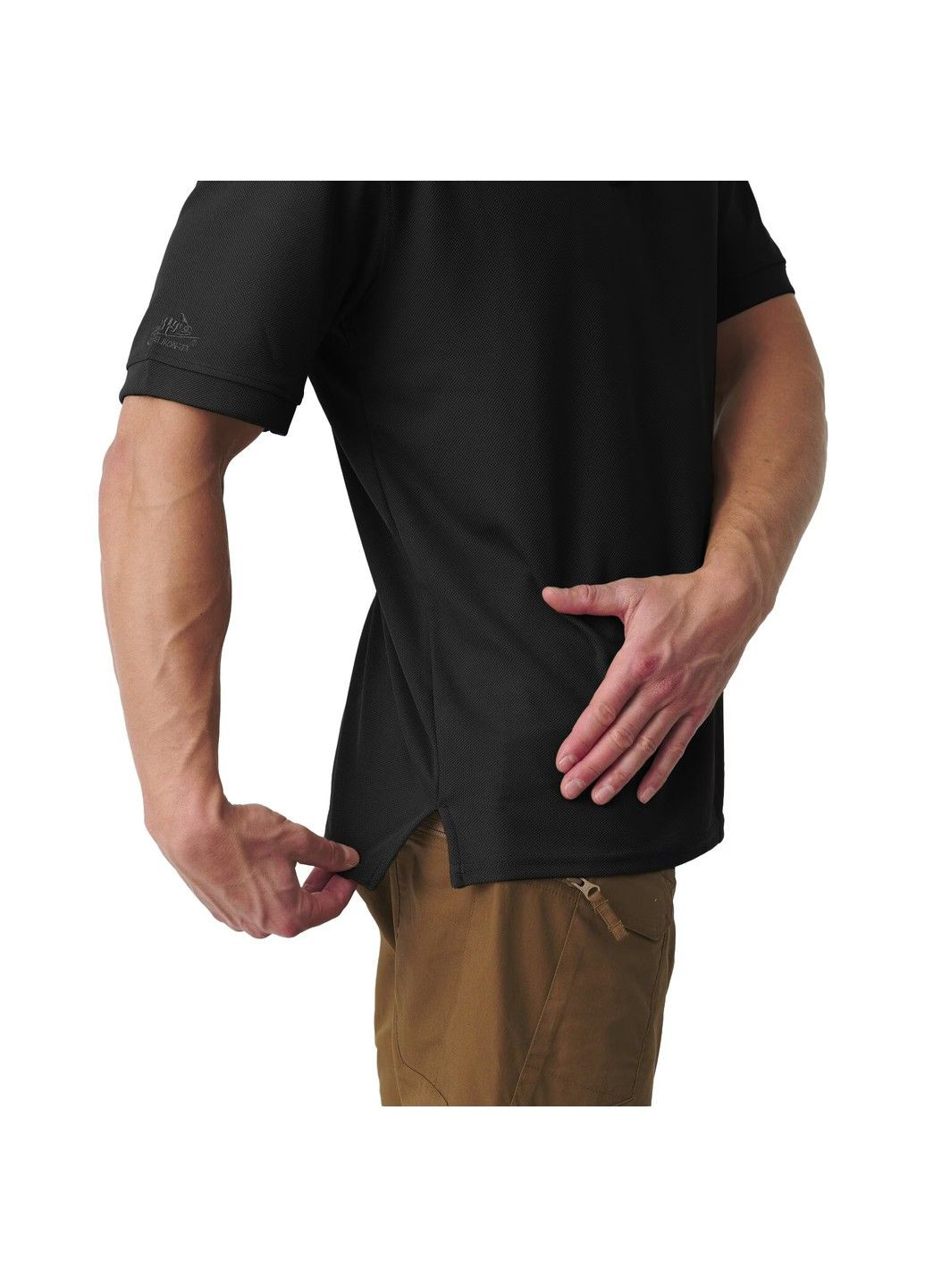 Черная футболка-термоактивное поло helikon utl topcool lite black для мужчин Helikon-Tex